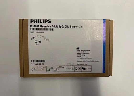 Philip M1196A Volwassen Spo2 Sensor Herbruikbaar 3m D Hoofd 8 Pins Witte kleur