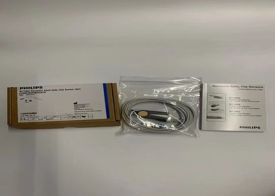 Philip M1196A Volwassen Spo2 Sensor Herbruikbaar 3m D Hoofd 8 Pins Witte kleur