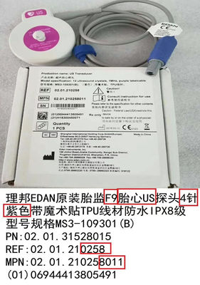 US Transducer Fetal Ultrasound Probe 4 Naald Waterdicht IPX8 MS3-109301