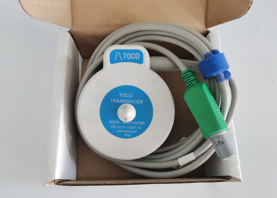 MS3-31527 Toco Transducer Probe 6 Naald Single Slot Blauw lint Velcro 2,5m Lengte