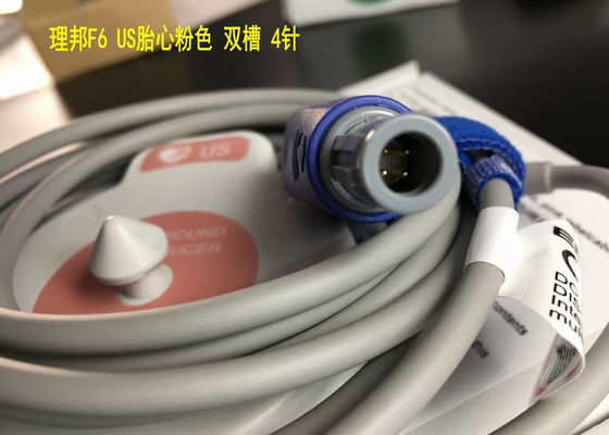 EDAN F6 Fetal Monitor Transducer MS3-109301 Dubbel slot 4 pin waterdicht IPX8