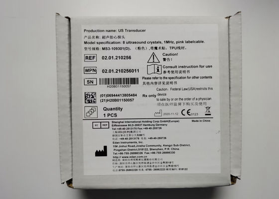 EDAN F6 Fetal Monitor Transducer MS3-109301 Dubbel slot 4 pin waterdicht IPX8