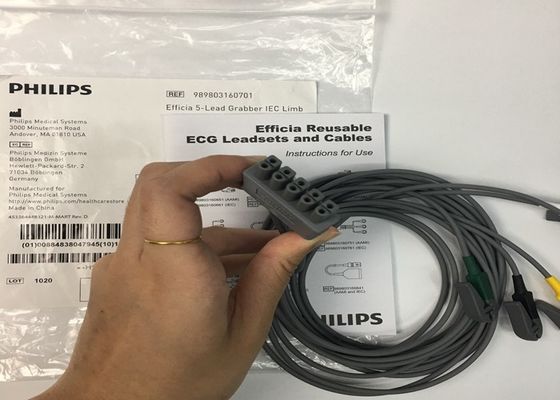 PHLIP Efficia Herbruikbaar 5 Lood EKG kabel IEC Limb Voor volwassenen