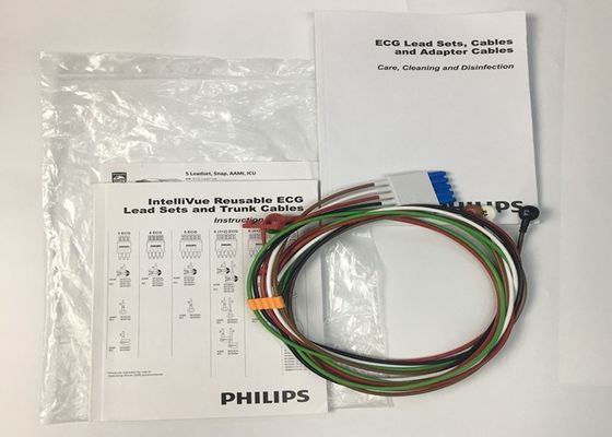 Phlip M1644A Intellivue EKG kabel 5 lood herbruikbaar 989803144991