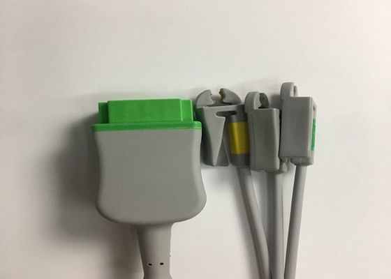 3 Lead ECG Trunk Cable 2106309-002 met geïntegreerde Grabber Leadwire 12FT