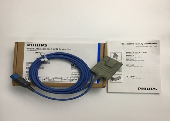 Phlip M1191BL Medische apparatuur Onderdelen, SpO2-sensor voor volwassenen 3M D-vorm 8 pinnen