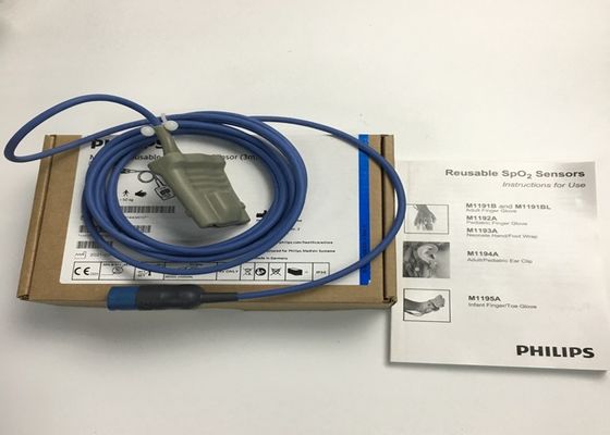 Phlip M1191BL Medische apparatuur Onderdelen, SpO2-sensor voor volwassenen 3M D-vorm 8 pinnen