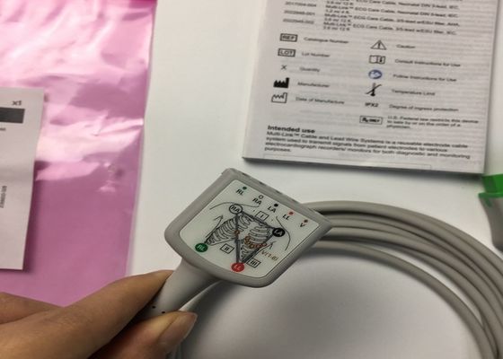 GE Volwassenen Multi Link EKG Lead Cable 3 Lead 5 Lead 3.6M 12ft 2017003-001