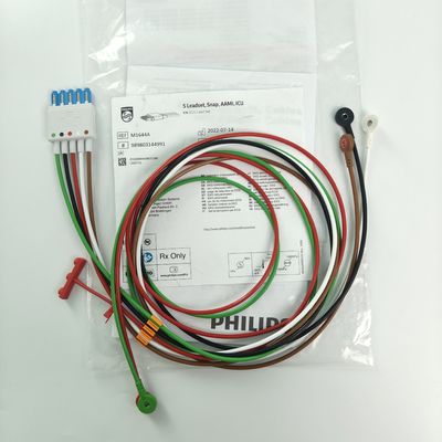 PHILIP Patient Monitor Medisch apparaat verbruiksartikelen CBL 5 Leadset Snap AAMI ICU REF M1644A 989803144991
