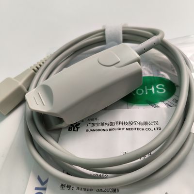 Originele Split Adult Finger Clip Bloedzuurstofsonde Gecodeerd 9 Pin DB9 Trapeziumvormige PN 15-100-0013