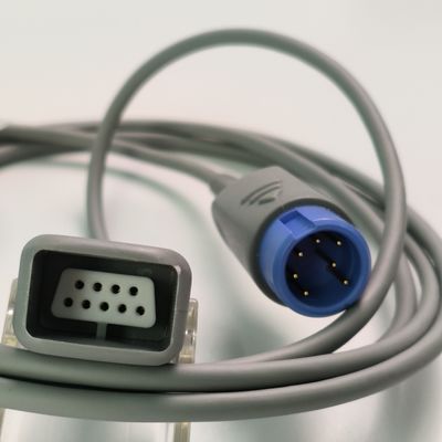 REF SHEC3 Bloedzuurstofverlengkabel 2M Blauw Ronde kop Single Slot 7 Pin L 2,0 meter
