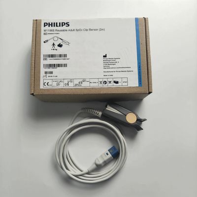 PHILIP Original M1196S herbruikbare SpO2 Clip Sensor voor volwassenen (2m) REF:989803174381