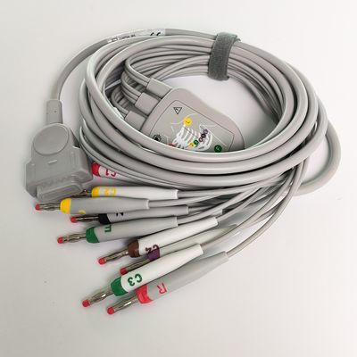 Elektrokardiogrammachine geïntegreerd 12 looddraad met 15 pinnen Europese standaard IEC Banana Head 4.0
