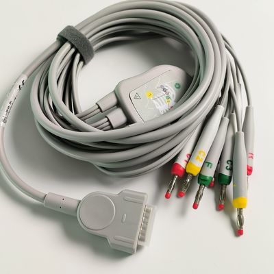 Elektrokardiogrammachine geïntegreerd 12 looddraad met 15 pinnen Europese standaard IEC Banana Head 4.0