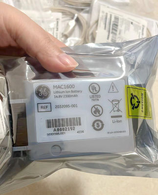 GE MAC1600 ECG-machinebatterij 14,8V 2,3Ah 37Wh REF 2032095-001