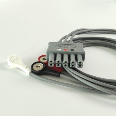 Philip Grey Original 3-Lead Button Branch 1M US Standard RA Wit, LL Rood, LA Zwart Midden Joint Dubbele rij 989803160671