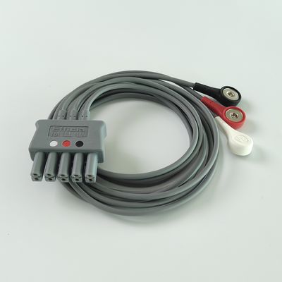 Philip Grey Original 3-Lead Button Branch 1M US Standard RA Wit, LL Rood, LA Zwart Midden Joint Dubbele rij 989803160671