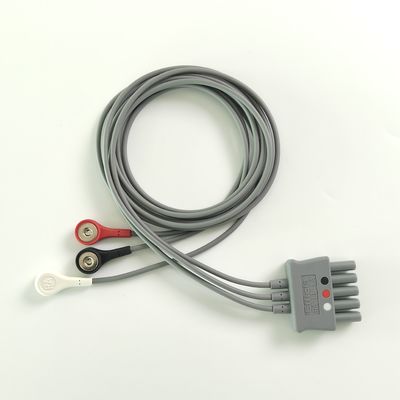 Philip Grey Original 3-Lead Button Branch 1M US Standard RA Wit, LL Rood, LA Zwart Midden Joint Dubbele rij 989803160671