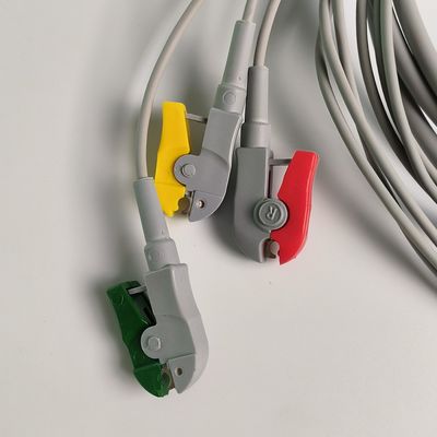 PHILIP originele 3 Lead IEC Leadset. rood, groen, geel, 2,6 M Machine End Ronde 12 naalden PN:989803143171