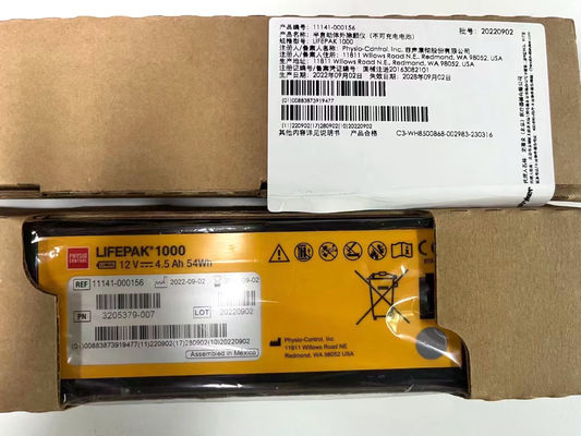 REF:1141-000156 Batterijen voor medische apparatuur Medtronic LIFEPAK 1000 Defibrillatorbatterij 12V 4.5Ah 54Wh