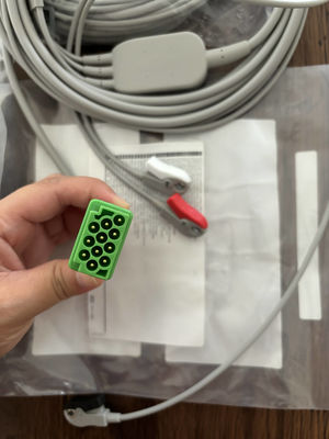 GE Looddraad en Trunkkabel REF: 5831398 ECG 3-LEIDINGSKABEL NIET-AFNEEMBAAR GRIPPER AHA 4,7M 15FT