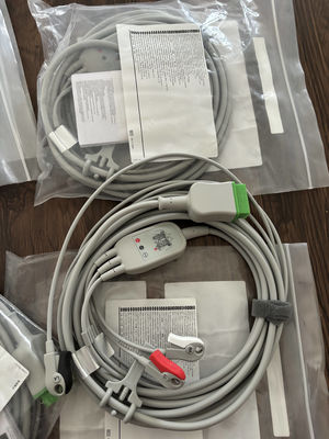 GE Looddraad en Trunkkabel REF: 5831398 ECG 3-LEIDINGSKABEL NIET-AFNEEMBAAR GRIPPER AHA 4,7M 15FT