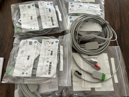 GE Looddraad en Trunkkabel REF: 5831398 ECG 3-LEIDINGSKABEL NIET-AFNEEMBAAR GRIPPER AHA 4,7M 15FT