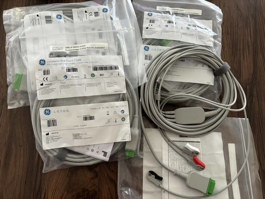 GE Looddraad en Trunkkabel REF: 5831398 ECG 3-LEIDINGSKABEL NIET-AFNEEMBAAR GRIPPER AHA 4,7M 15FT