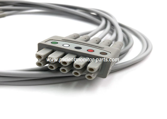 Multi-Link ECG Leadwire Groepeerd Set,5 Lead Grabber AHA 74CM / 29IN PN 412681-001