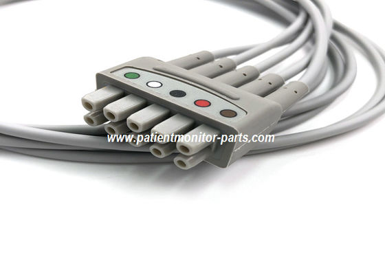 Multi-Link ECG Leadwire Groepeerd Set,5 Lead Grabber AHA 74CM / 29IN PN 412681-001