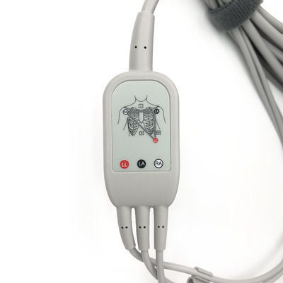 5831398 Leadwire And Trunk Cable ECG 3 Lead Cable Niet afneembare, Grabber, AHA,4.7M/15 FT
