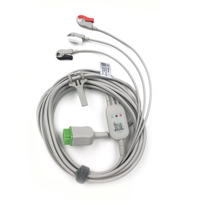 5831398 Leadwire And Trunk Cable ECG 3 Lead Cable Niet afneembare, Grabber, AHA,4.7M/15 FT
