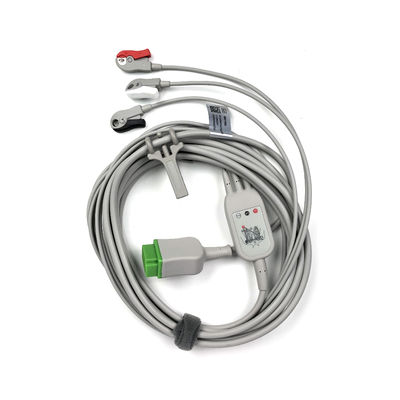 5831398 Leadwire And Trunk Cable ECG 3 Lead Cable Niet afneembare, Grabber, AHA,4.7M/15 FT