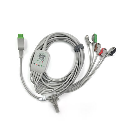 5831400 Looddraad en kabel ECG 5 Loodkabel Onlosmakelijk, Grijper, AHA,4.7M/15 FT