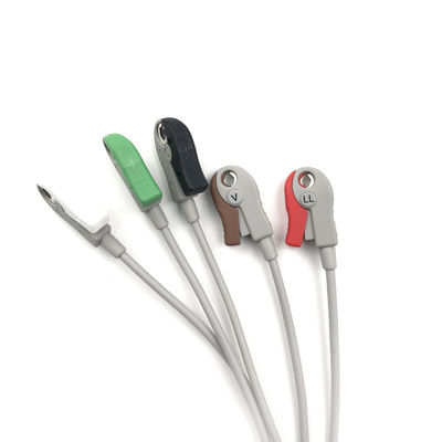 5831400 Looddraad en kabel ECG 5 Loodkabel Onlosmakelijk, Grijper, AHA,4.7M/15 FT