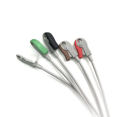 5831400 Looddraad en kabel ECG 5 Loodkabel Onlosmakelijk, Grijper, AHA,4.7M/15 FT