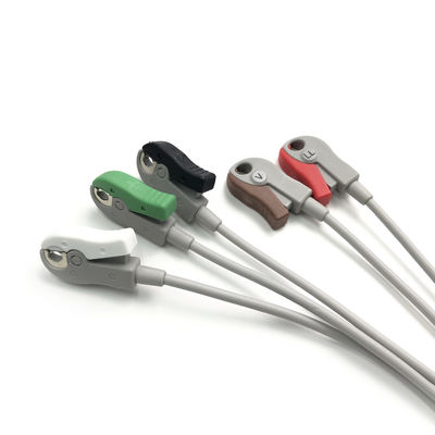 5831400 Looddraad en kabel ECG 5 Loodkabel Onlosmakelijk, Grijper, AHA,4.7M/15 FT