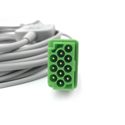 5831400 Looddraad en kabel ECG 5 Loodkabel Onlosmakelijk, Grijper, AHA,4.7M/15 FT