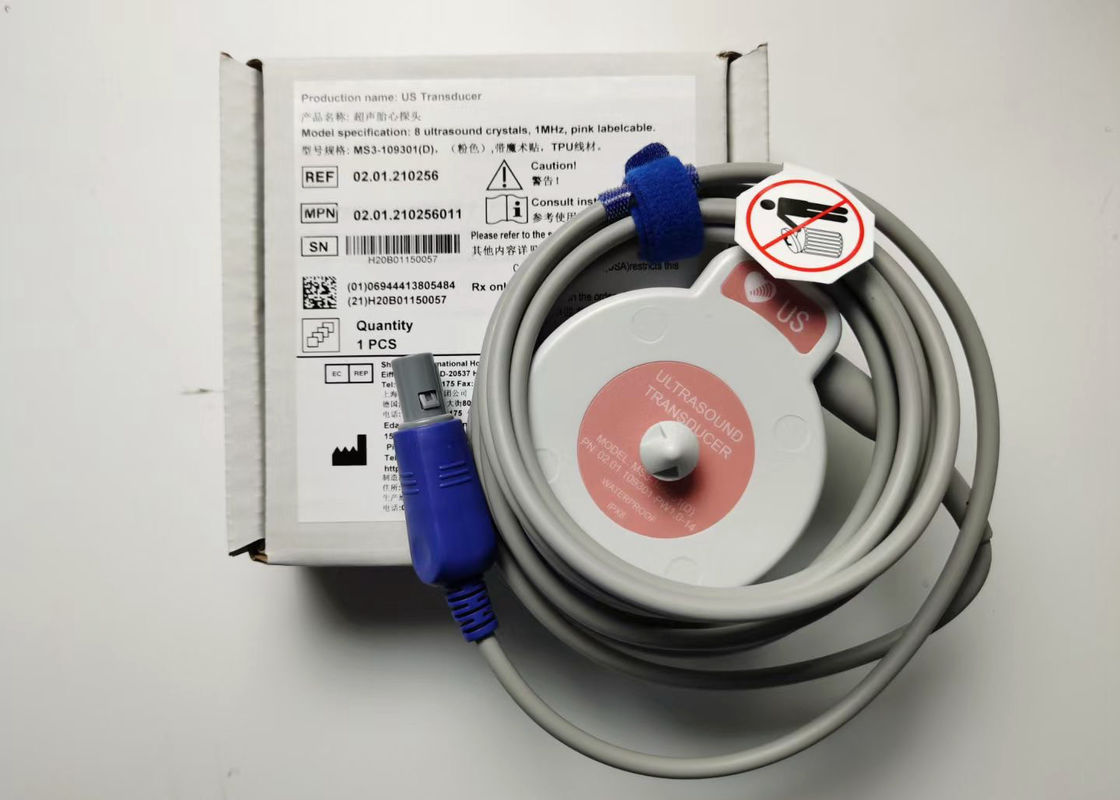 EDAN F6 Fetal Monitor Transducer MS3-109301 Dubbel slot 4 pin waterdicht IPX8