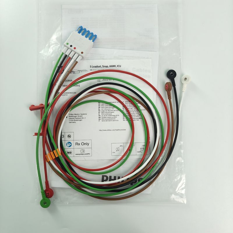 989803144991 Accessoires voor patiëntenmonitoren PHILIP CBL 5 Leadset Snap AAMI ICU REF M1644A