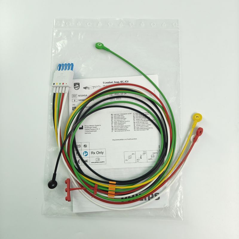 Oorspronkelijke patiëntmonitor accessoires CBL 5 Leadset Snap IEC ICU REF M1645A 989803145001