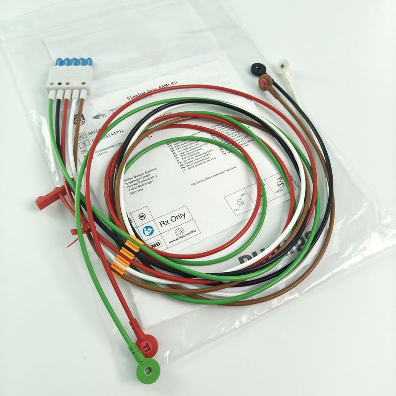 PHILIP Patient Monitor Medisch apparaat verbruiksartikelen CBL 5 Leadset Snap AAMI ICU REF M1644A 989803144991