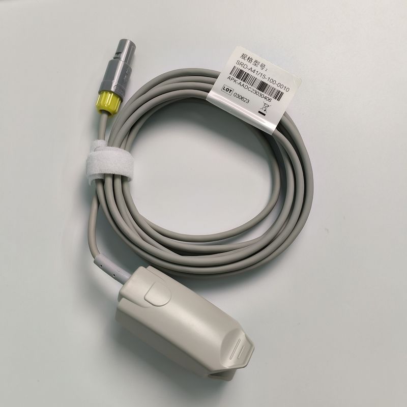 Geïntegreerde volwassen vingerafdruk Bloedzuurstofsonde met 5 naalden Gele Lemo Connector PN 15-100-0010