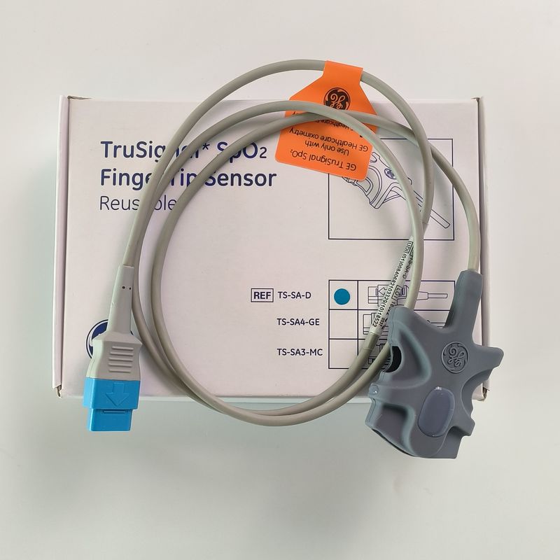 GE Original Datex-Ohmeda TruSignal SpO2 FingerTip Sensor herbruikbaar REF: TS-SA-D