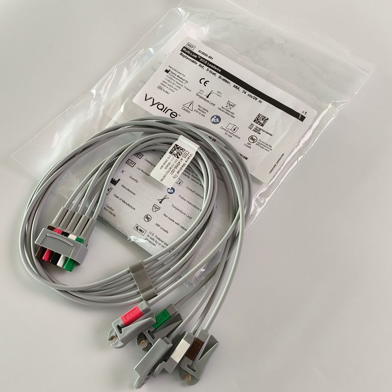 Multi-Link ECG Leadwire Vervangbare Set 5-Lead Grabber AHA 74cm/29in. REF: 414556-001
