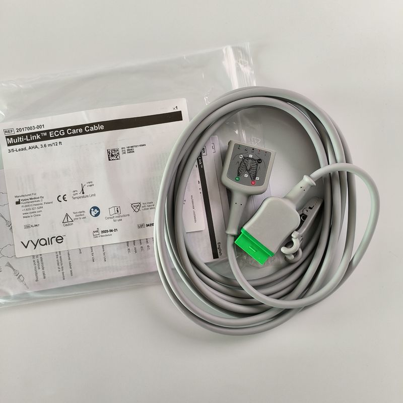 Vyaire GE Original Multi-Link EKG Care Cable 3/5-Lead AHA 3.6m / 12 Ft. REF: 2017003-001