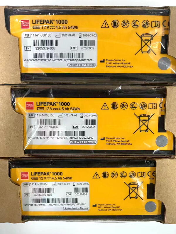 REF:1141-000156 Batterijen voor medische apparatuur Medtronic LIFEPAK 1000 Defibrillatorbatterij 12V 4.5Ah 54Wh