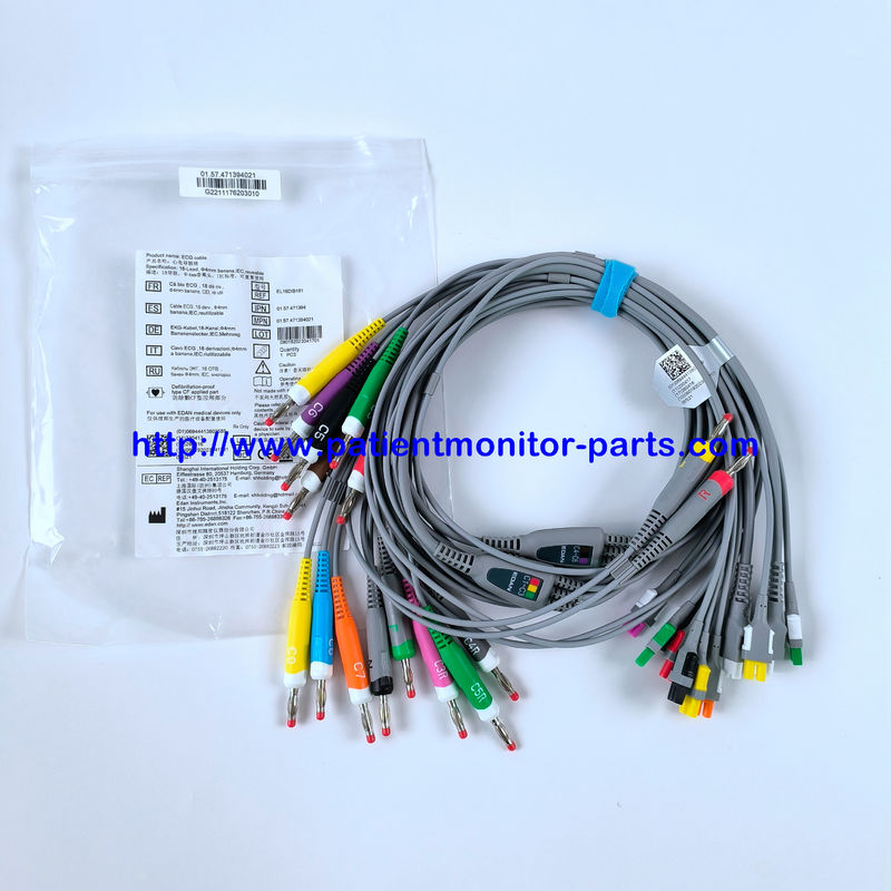 EDAN EKG CABLE 18-Lead 4MM Banana IEC Herbruikbaar REF EL16DIB181 IPN 01.57.471394