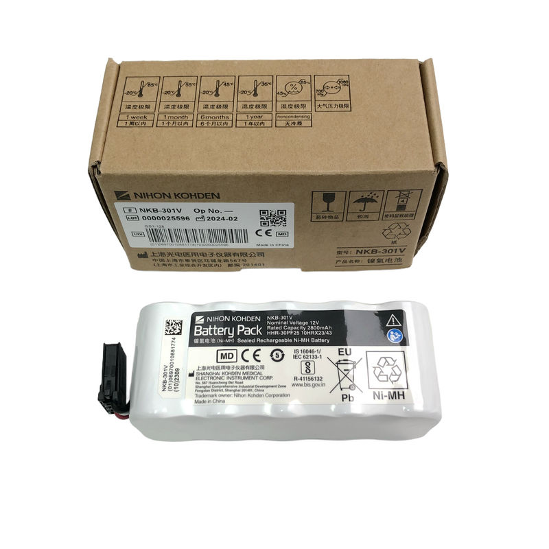 NIHONKOHDEN NKB-301V Verzegelde oplaadbare Ni-MH batterij Nominale spanning 12v Nominale capaciteit 2800mAh