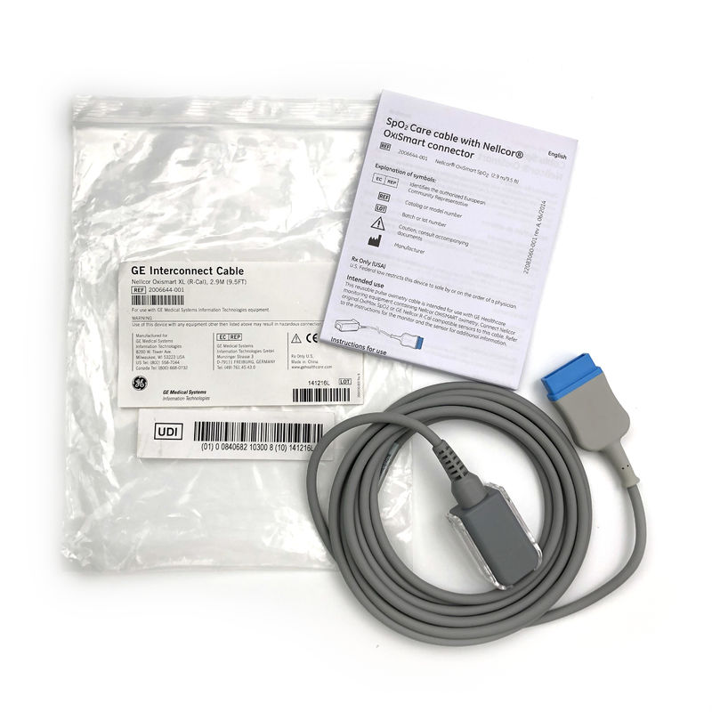 SpO2-zorgkabel met Nellcor® OxiSmart-connector REF 2006644-001 Nellcor® OxiSmart SpO2 (2.9 M/9.5 Ft)